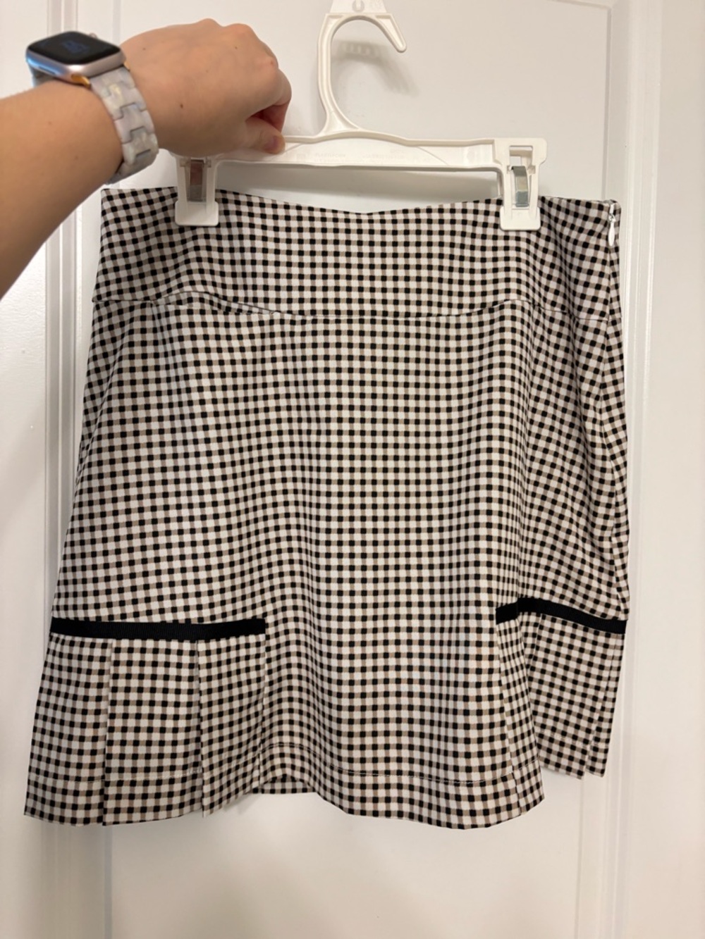 Golftini Golf Tennis Classic Black and White Gingham Mini Skirt